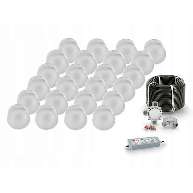 24x Led nájezdové svítidlo 12V IP68 Bz Kolo Ø 7,5