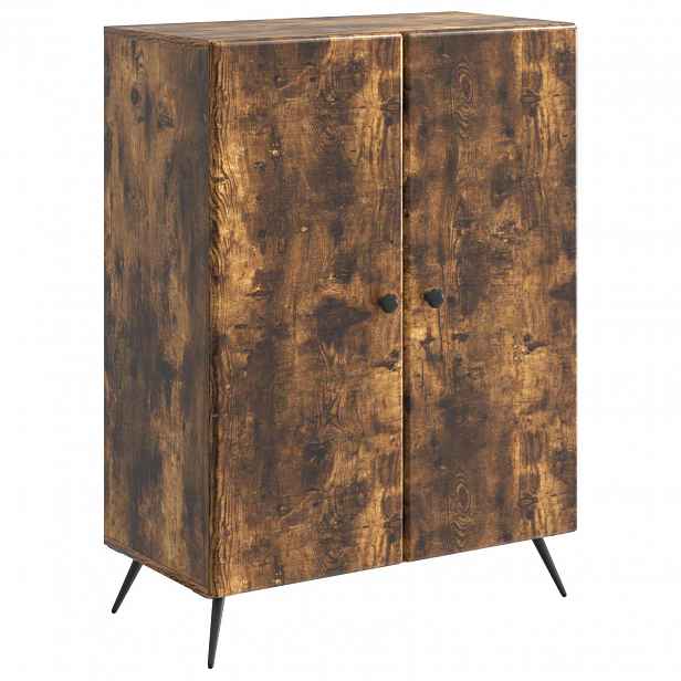 vidaXL Servírovací skříň Kouřový dub 66 x 34,5 x 90 cm