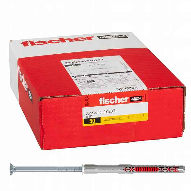 Fischer Rozpěrný rámový kolík Rámové kolíky DuoXpand 10x120 T na Torx 50 Ks