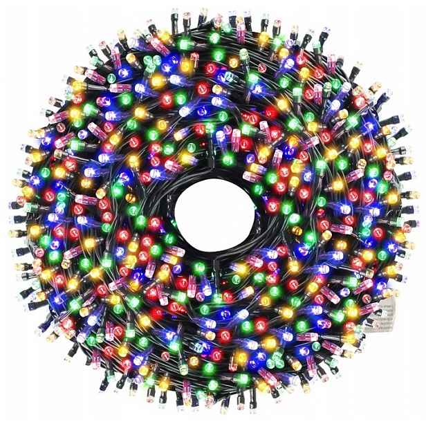 Silné Vánoční Osvětlení Na Stromeček 500LED, vnitřní, Vánoční, Barevné