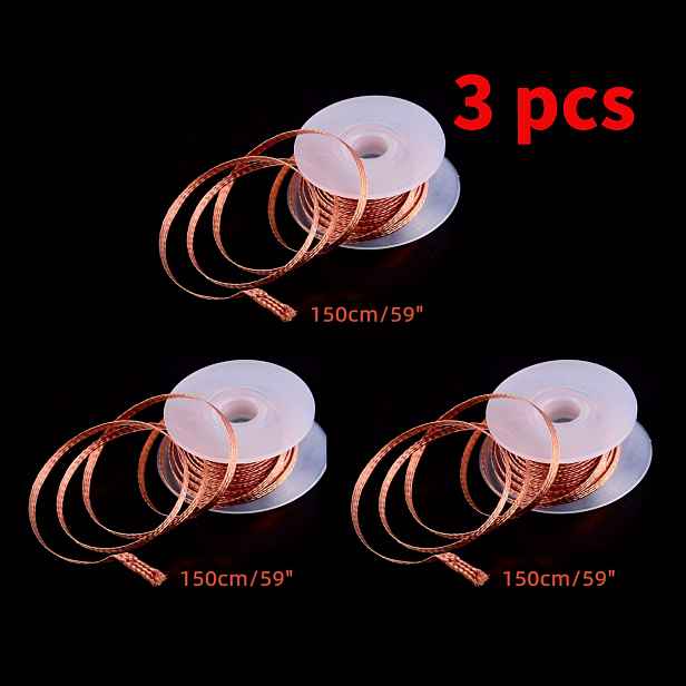 TEMU 3ks 3,5 mm 1,5 mm Knoflíkový odlepovací kabel - Rychlé odstranění pájky z elektroniky
