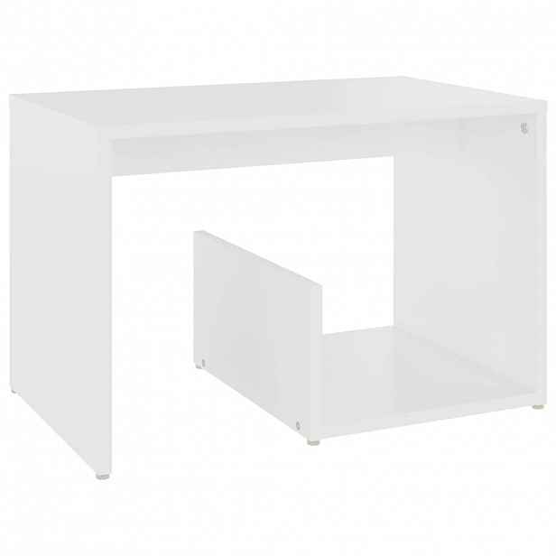 vidaXL Odkládací stolek bílý 59 x 36 x 38 cm kompozitní dřevo