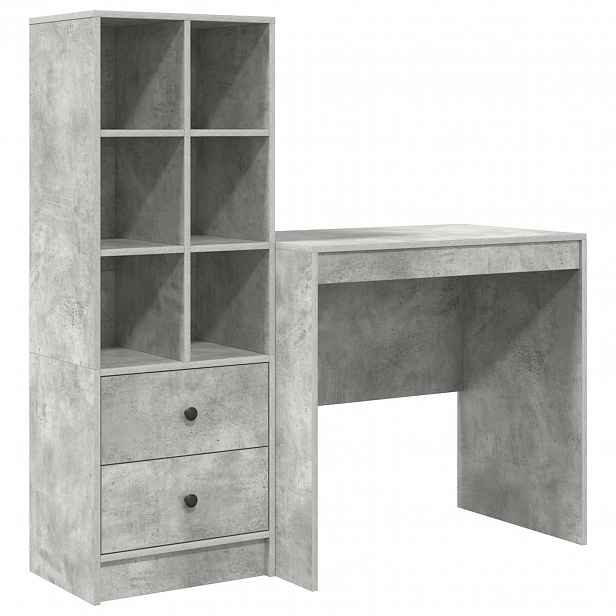 vidaXL Stůl Betonově šedá 125,5 x 50 x 127 cm 2 ks