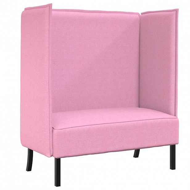 vidaXL Vysoký zpětný pohovka 101cm Růžová textil