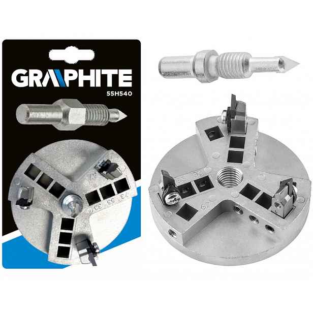 Vyřezávač otvorů pro glazuru 4v1 33 mm 53 mm 67 m a 73 mm Graphite