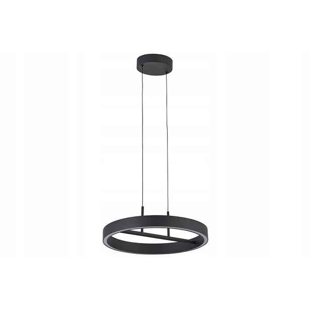 Závěsná Led lampa moderní elegantní černá, kulatý prsten 40 cm Reality
