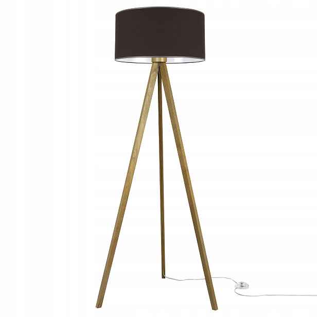 Stojací Lampa Podlahová Trojnožka Dub S Stínítkem Do Ložnice Obývacího Pokoje, Kvalita Pl