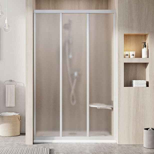 Ravak Supernova - Sprchové dveře trojdílné ASDP3-80, 77-81 cm, satin/sklo Grape 00V40UR2ZG