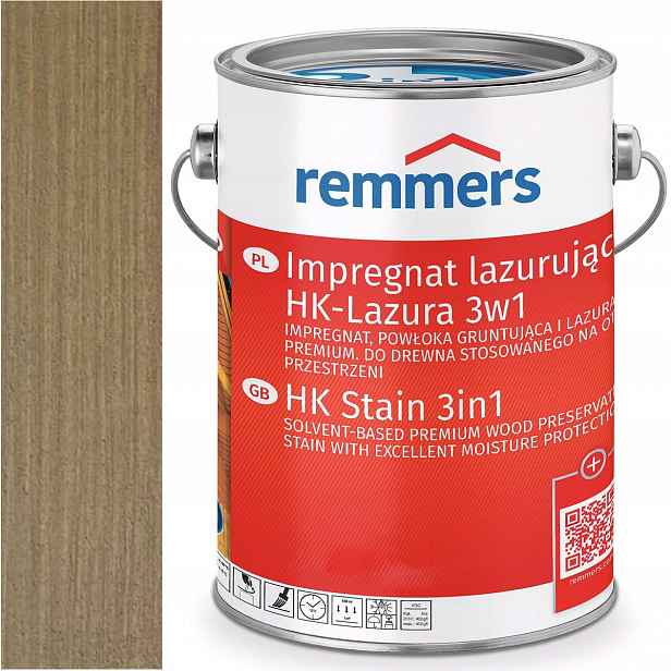 Remmers HK-Lasur Grey-Protect Ochranná lazura na dřevo Pískově Šedá 5L