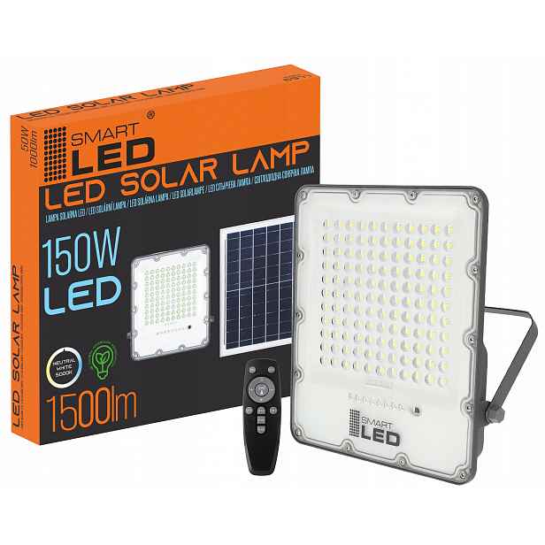 Solární Led halogenový zářič se senzorem 150 W