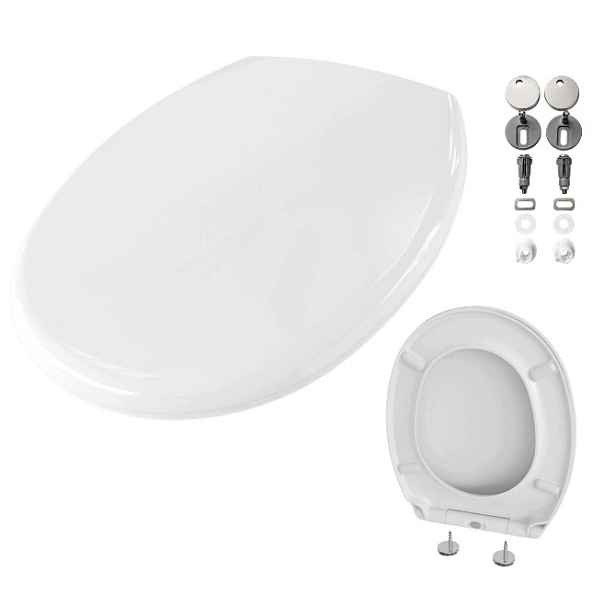 Wc Sedátko S Pomalým Sklápěním, Univerzální Wc, Tvrdé, Duroplast, Bílá Barva