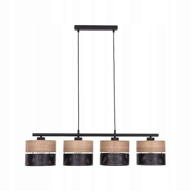 Závěsná lampa Stropní lustr Zwis Nicol Černá 4xE27 95 cm Tk Lighting