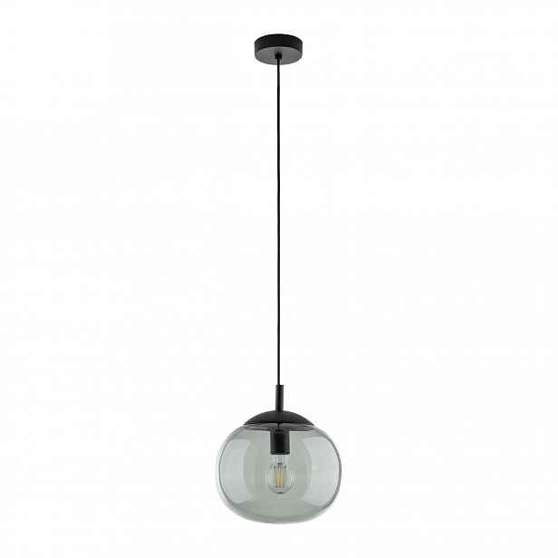 Závěsná lampa Vibe Černá Grafit Skleněné stínítko 1xE27 25 cm Stropní Svítidlo