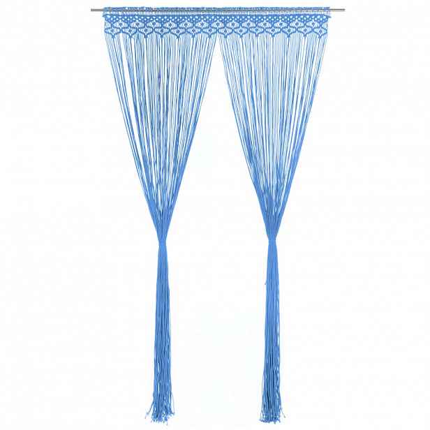 vidaXL Macramé závěs modrý 140 x 240 cm bavlna