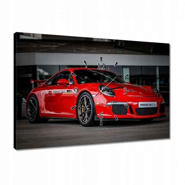 Hodiny 60x40 Červené Porsche
