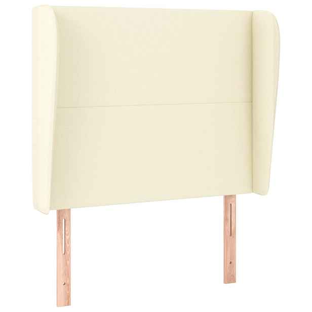 vidaXL Čelo postele typu ušák krémové 93 x 23 x 118/128 cm umělá kůže