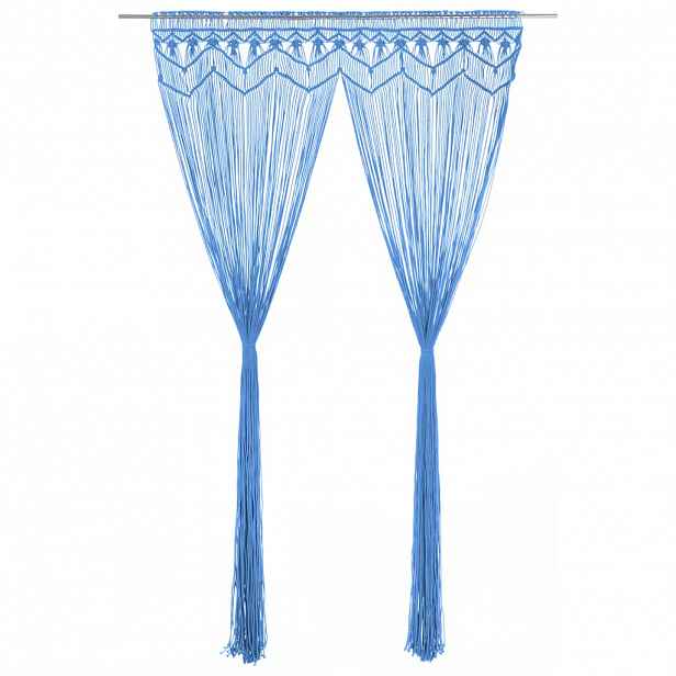 vidaXL Macramé závěs modrý 140 x 240 cm bavlna
