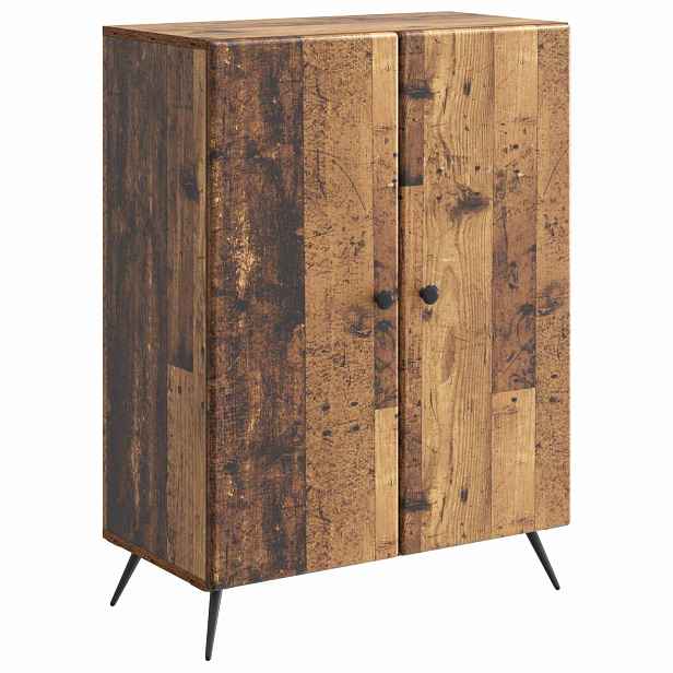 vidaXL Servírovací skříň Staré dřevo 66 x 34,5 x 90 cm