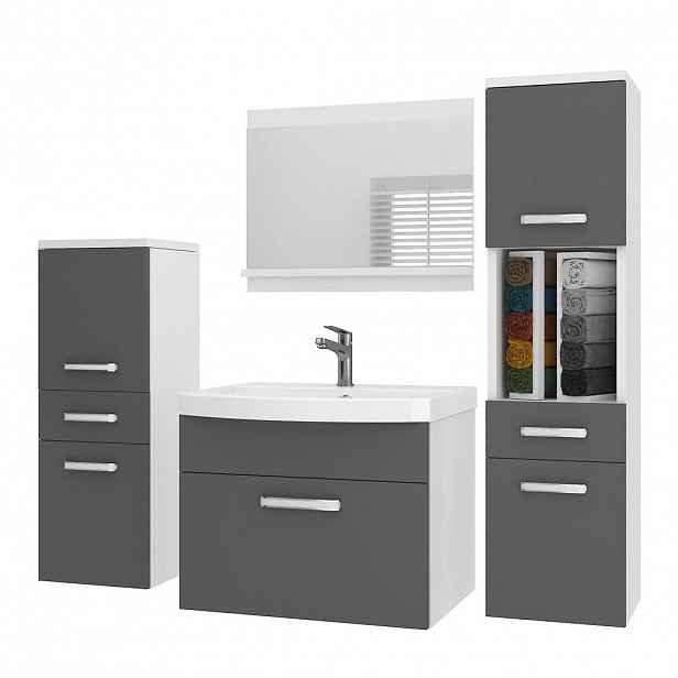 B BELINI GROUP KOUPELNOVÝ NÁBYTEK Koupelnová SADA PRI M5, Šedá matná, 120 cm