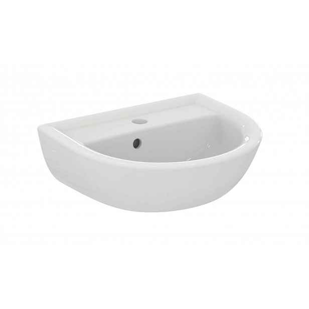 Ideal Standard Eurovit - Umývátko 45x35 cm, s přepadem, otvor pro baterii, bílá E872101