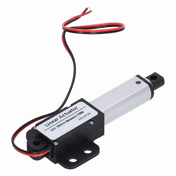 Lineární Pohon 12V 30MM 70N Mini Elektrický Zdvih 8MM/S Tichý