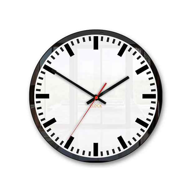 ModernClock Nástěnné hodiny Lilibet 30 cm černé/bílé