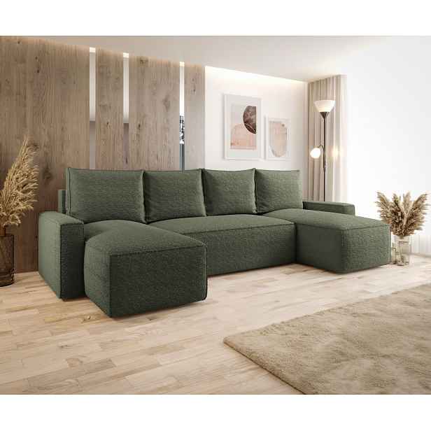 Rozkládací sedací souprava do U SOFTA - khaki