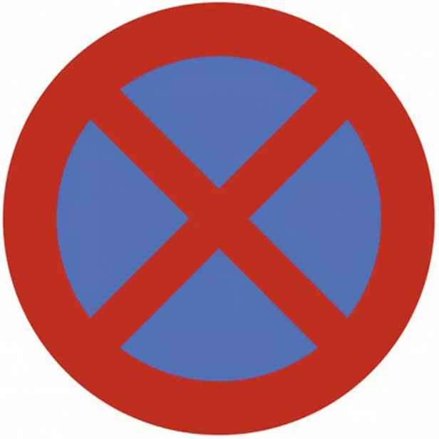 Symbol Zákaz zastavení 150x150 mm fólie