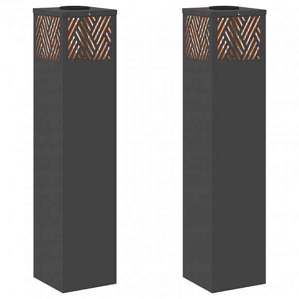 vidaXL Solární LED Cestovní Světlo 2 ks Teplá bílá 18 x 18 x 80 cm