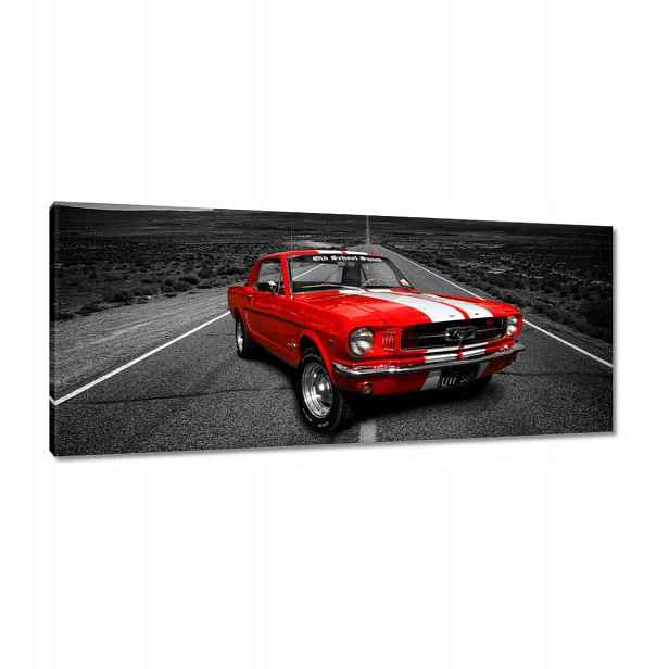 Obrazy 100x40 Červený Ford Mustang