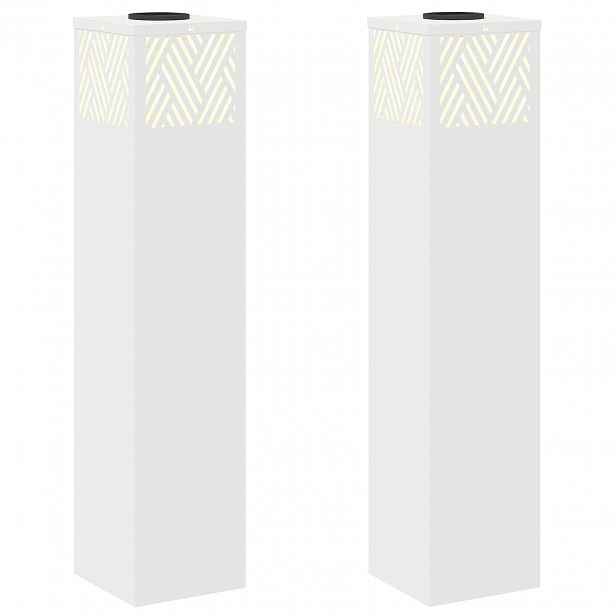 vidaXL Solární LED Cestovní Světlo 2 ks Teplá bílá 18 x 18 x 80 cm