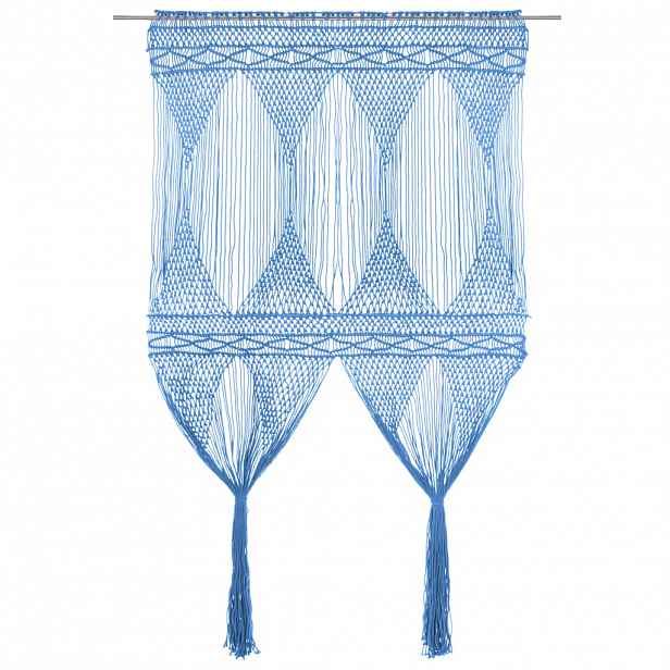 vidaXL Macramé závěs modrý 140 x 240 cm bavlna