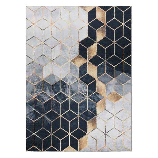 Kusový koberec ANDRE Geometric 1171, 80x150, černobílá, chodba / předsíň, Dywany Łuszczów