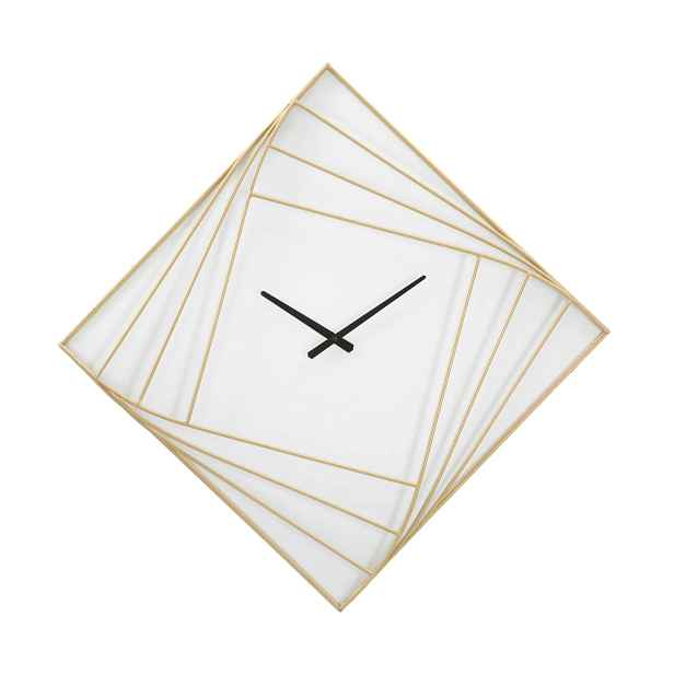 Mauro Ferretti Nástěnné hodiny Line 85 cm zlaté/bílé