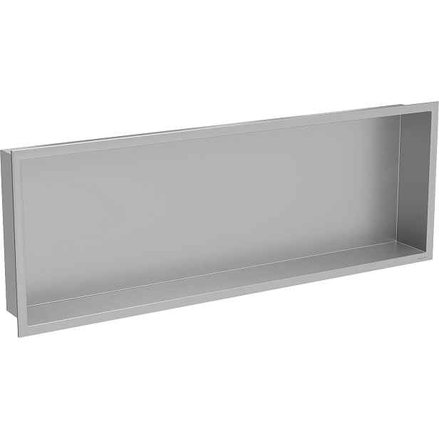 Mexen X-Wall-R zapuštěná polička Inox, 90x30 cm, nerezová ocel