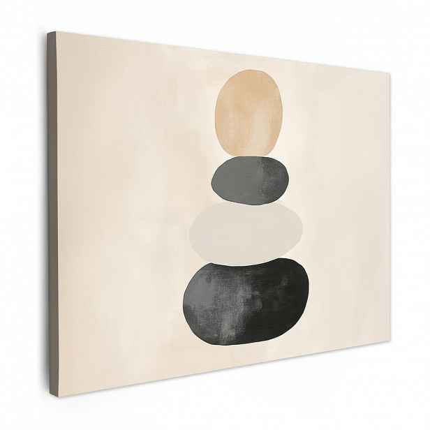 MuchoWow OBRAZ NA PLÁTNĚ Japandi - Wabi sabi - Béžová 80x60 cm