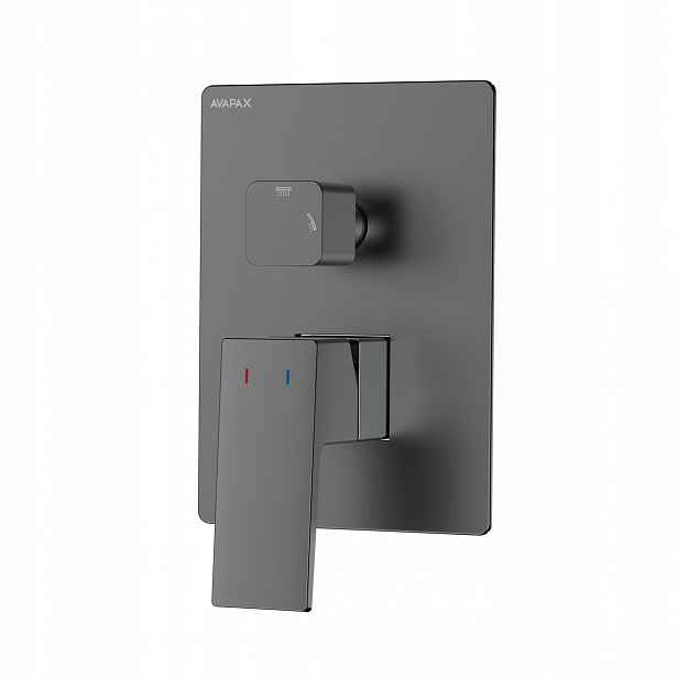 Podomítková baterie Avapax Vellano gun metal mat, 2-funkční