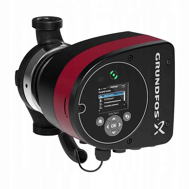 Tiché, energeticky úsporné oběhové čerpadlo Grundfos MAGNA3 25-100 180 PN10