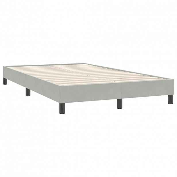 vidaXL Rám postele bez matrace světle šedá 120x220 cm samet