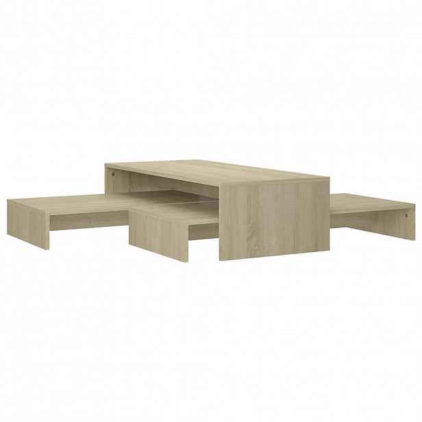 vidaXL Sada konferenčních stolků dub sonoma 100x100x26,5 cm kompozit