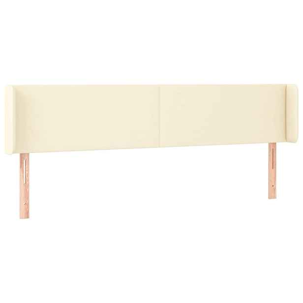 vidaXL Čelo postele typu ušák krémové 183x16x78/88 cm umělá kůže