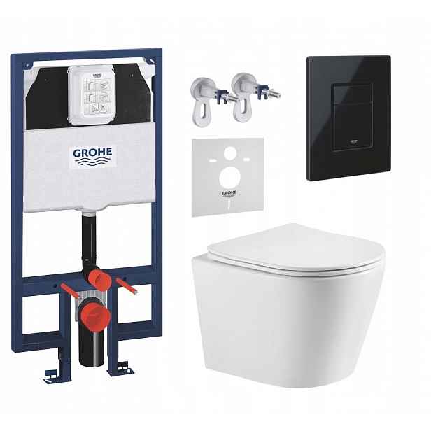 7v1 Sada Wc, Stelaz Grohe Slim, Wc Mísa Tornado Imprese, Tlačítko