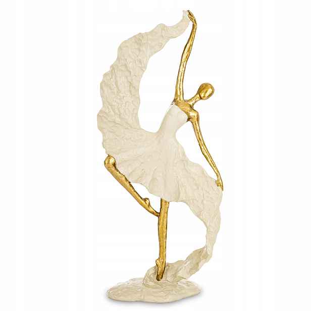 Figurka baletka zlatá, béžová plast 43,5x18x10 cm Bond