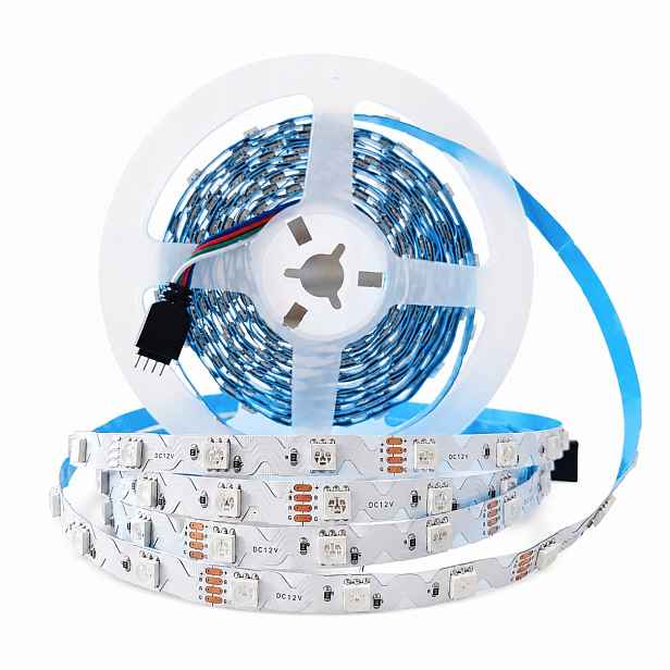 Led pásek S Shape ohýbaný lomený Rgb Vícebarevný 5050 48leds/m 12V 8mm