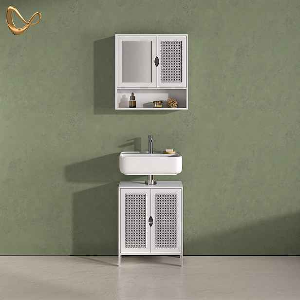 Livinity® KOUPELNOVÝ NÁBYTEK Mincio, Bílá, 2dílná