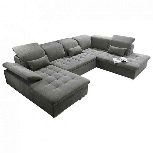 Sedací Souprava S Rozkladem Wayne U Hnědošedá