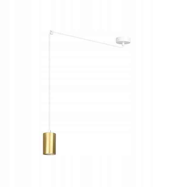 Stropní svítidlo pavouk Traker 1-bodová bílá se zlatým akcentem GU10