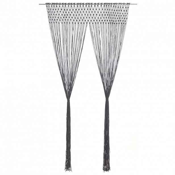 vidaXL Macramé závěs antracitový 140 x 240 cm bavlna