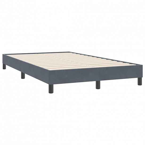 vidaXL Rám postele bez matrace tmavě šedá 120x220 cm samet