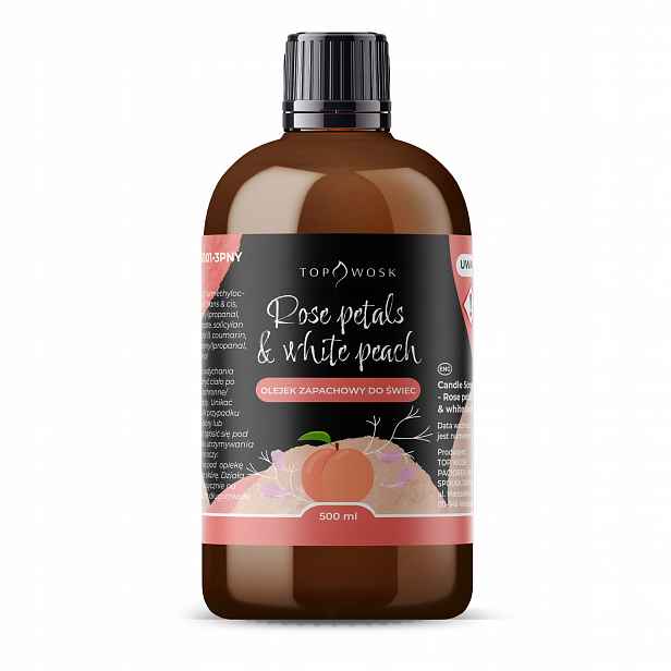 Vonný olej do svíček Rose Petals&White Peach 500 ml vůně do vosku
